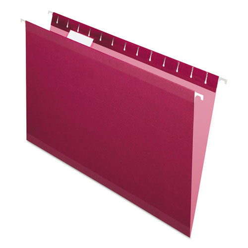 ESPFX415315BUR - Reinforced Hanging Folders, 1-5 Tab, Legal, Burgundy, 25-box