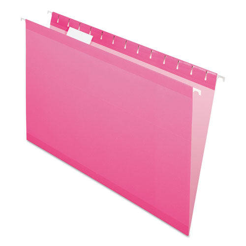 ESPFX415315PIN - Reinforced Hanging Folders, 1-5 Tab, Legal, Pink, 25-box