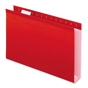 ESPFX4153X2RED - Reinforced 2" Extra Capacity Hanging Folders, 1-5 Tab, Legal, Red, 25-box