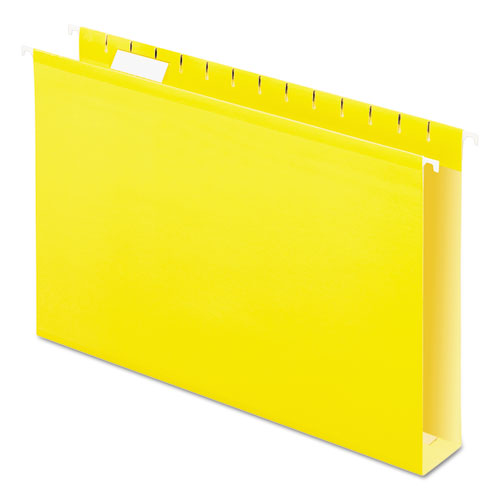 ESPFX4153X2YEL - Reinforced 2" Extra Capacity Hanging Folders, 1-5 Tab, Legal, Yellow, 25-box