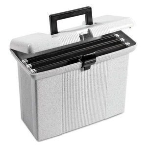 ESPFX41737 - Portable File Boxes, Letter, Plastic, 14-7-8 X 6-1-2 X 11-7-8, Granite