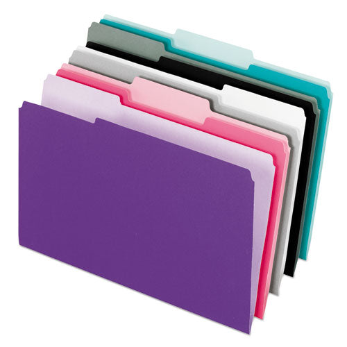 ESPFX421013ASST2 - Interior File Folders, 1-3 Cut Top Tab, Letter, Pastel Assortment, 100-box