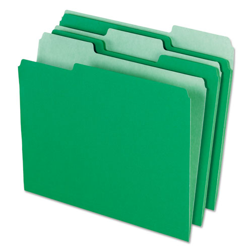 ESPFX421013BGR - Interior File Folders, 1-3 Cut Top Tab, Letter, Bright Green, 100-box