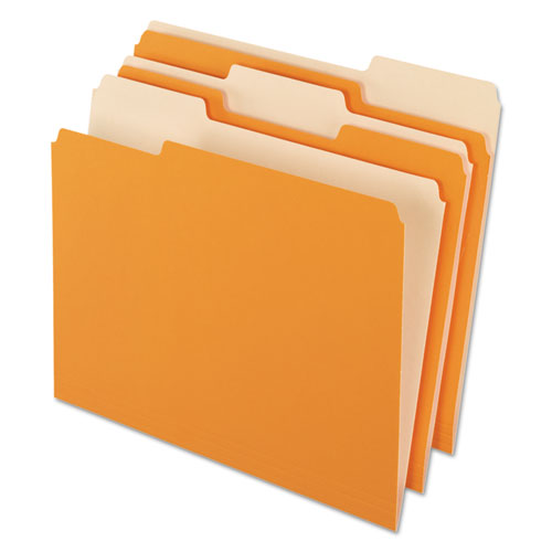 ESPFX421013ORA - Interior File Folders, 1-3 Cut Top Tab, Letter, Orange, 100-box