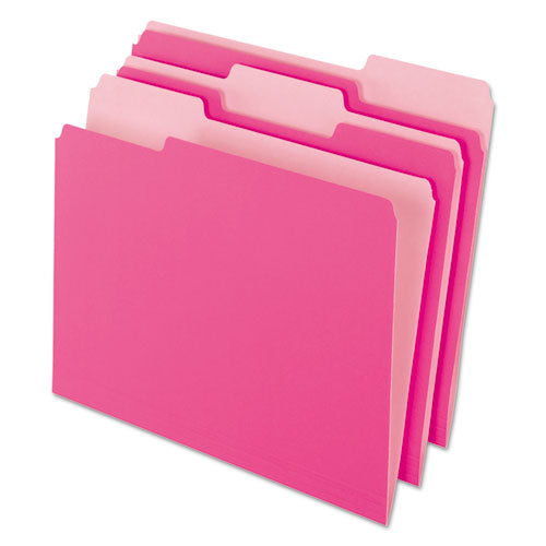 ESPFX421013PIN - Interior File Folders, 1-3 Cut Top Tab, Letter, Pink, 100-box