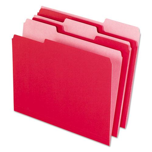 ESPFX421013RED - Interior File Folders, 1-3 Cut Top Tab, Letter, Red, 100-box