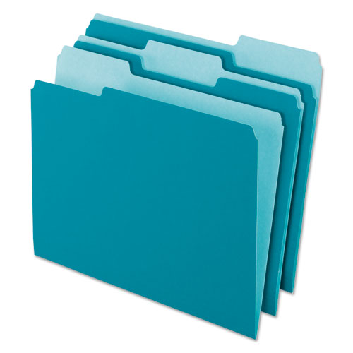 ESPFX421013TEA - Interior File Folders, 1-3 Cut Top Tab, Letter, Teal, 100-box