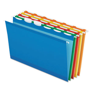 ESPFX42593 - Colored Reinforced Hanging Folders, 1-6 Tab, Legal, Asst, 25-box