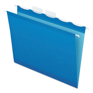 ESPFX42622 - Colored Reinforced Hanging Folders, 1-5 Tab, Letter, Blue, 25-bx