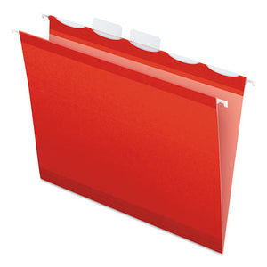 ESPFX42623 - Colored Reinforced Hanging Folders, 1-5 Tab, Letter, Red, 25-box