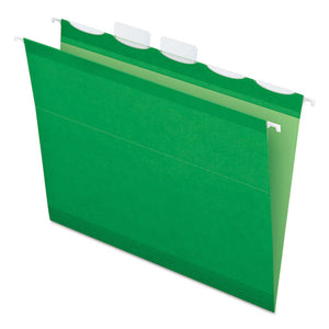 ESPFX42626 - Colored Reinforced Hanging Folders, 1-5 Tab, Letter, Bright Green, 25-box