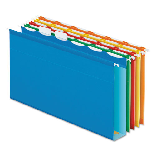 ESPFX42702 - Ready-Tab Hanging File Folders, 2" Capacity, 1-6 Tab, Legal, Assorted, 20-box