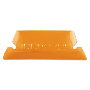 Transparent Colored Tabs For Hanging File Folders, 1-5-cut Tabs, Orange, 2" Wide, 25-pack