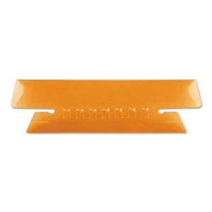 Transparent Colored Tabs For Hanging File Folders, 1-3-cut Tabs, Orange, 3.5" Wide, 25-pack