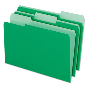 ESPFX435013BGR - Interior File Folders, 1-3 Cut Top Tab, Legal, Green, 100-box