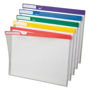 ESPFX50981 - Clear Poly Index Folders, Letter, Assorted Colors, 10-pack