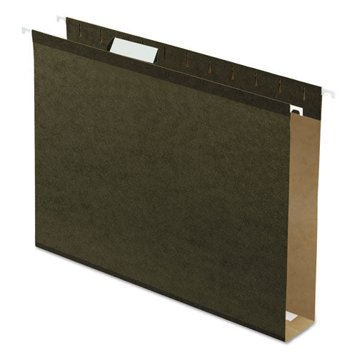ESPFX5142X2 - EXTRA CAPACITY REINFORCED HANGING FILE FOLDERS WITH BOX BOTTOM, LETTER, GREEN