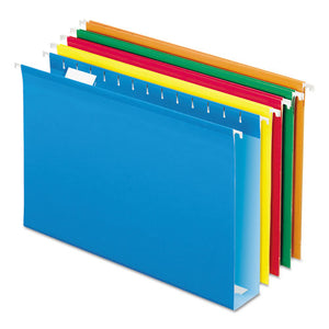 ESPFX5143X2ASST - EXTRA CAPACITY REINFORCED HANGING FILE FOLDERS WITH BOX BOTTOM, LEGAL, ASSORTED