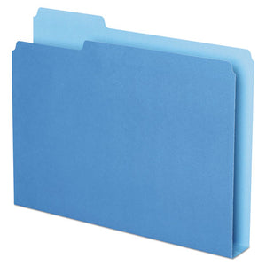 ESPFX54455 - Double Stuff File Folders, 1-3 Cut, Letter, Blue, 50-pack