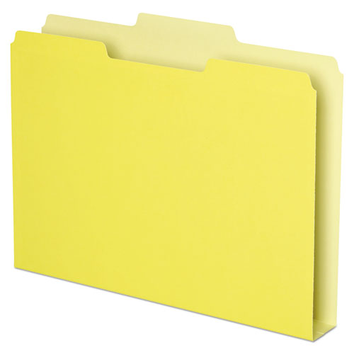 ESPFX54456 - Double Stuff File Folders, 1-3 Cut, Letter, Yellow, 50-pack