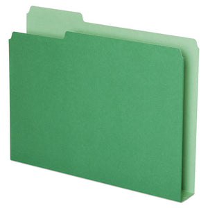 ESPFX54457 - Double Stuff File Folders, 1-3 Cut, Letter, Green, 50-pack
