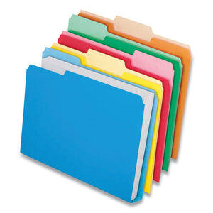 Double Stuff File Folders, 1-3-cut Tabs, Letter Size, Assorted, 24-pack