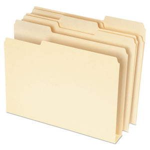 ESPFX54459 - Double Stuff File Folders, 1-3 Cut, Letter, Manila, 50-pack