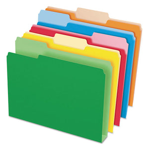 ESPFX54460 - Double Stuff File Folders, 1-3 Cut, Letter, Assorted, 50-pack