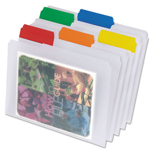 ESPFX55702 - Poly File Folders, 1-3 Cut Top Tab, Letter, Clear, 25-box