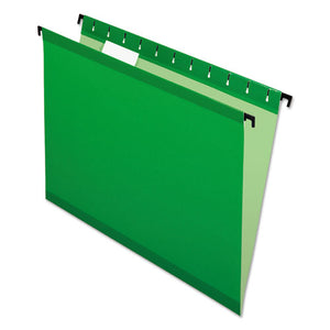 Surehook Hanging Folders, Letter Size, 1-5-cut Tab, Bright Green, 20-box