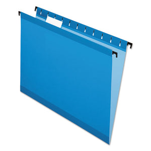 ESPFX615215BLU - Poly Laminate Hanging Folders, Letter, 1-5 Tab, Blue, 20-box