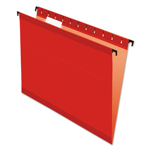 ESPFX615215RED - Poly Laminate Hanging Folders, Letter, 1-5 Tab, Red, 20-box