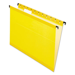 ESPFX615215YEL - Poly Laminate Hanging Folders, Letter, 1-5 Tab, Yellow, 20-box