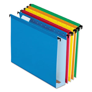 ESPFX6152X2ASST - Poly Laminate Hanging Folders, 1-5 Tab, 2" Expansion, Letter, Assorted, 20-box