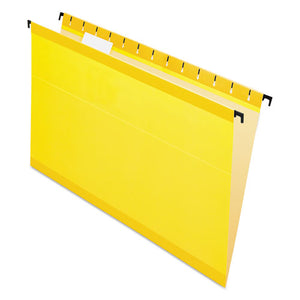 ESPFX615315YEL - Poly Laminate Hanging Folders, Legal, 1-5 Tab, Yellow, 20-box