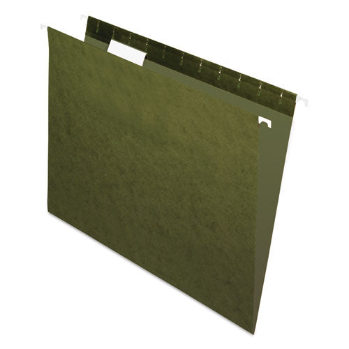 ESPFX81602 - Standard Green Hanging Folders, 1-5 Tab, Letter, 25-box