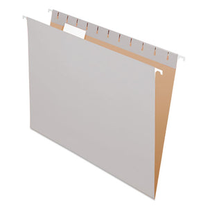 ESPFX81604 - Colored Hanging Folders, 1-5 Tab, Letter, Gray, 25-box