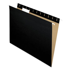 ESPFX81605 - Colored Hanging Folders, 1-5 Tab, Letter, Black, 25-box