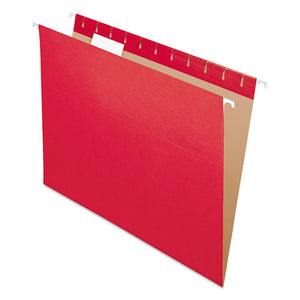 ESPFX81608 - Colored Hanging Folders, 1-5 Tab, Letter, Red, 25-box