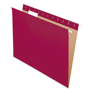 ESPFX81613 - Colored Hanging Folders, 1-5 Tab, Letter, Burgundy, 25-box