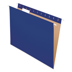 ESPFX81615 - Colored Hanging Folders, 1-5 Tab, Letter, Navy, 25-box