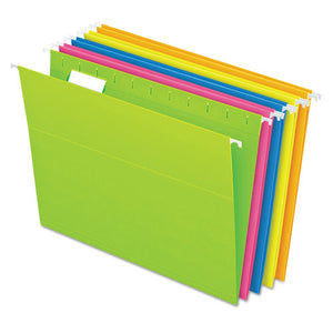 ESPFX81672 - Glow Hanging File Folders, 1-5 Tab, Letter, Glow Assorted, 25-box