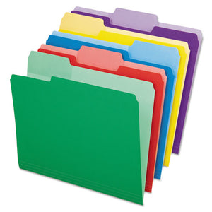 ESPFX84370 - File Folders With Erasable Tabs, 1-3 Cut Top Tab, Letter, Assorted, 30-pack