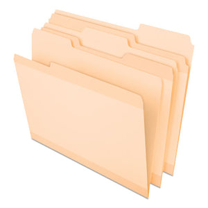 Poly Reinforced File Folder, 1-3-cut Tabs, Letter Size, Manila, 24-pack
