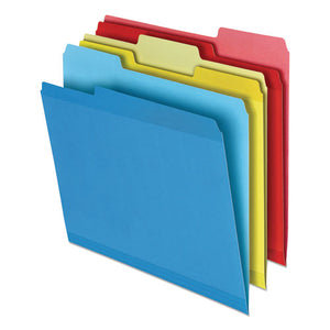 Poly Reinforced File Folder, 1-3-cut Tabs, Letter Size, Assorted, 24-pack