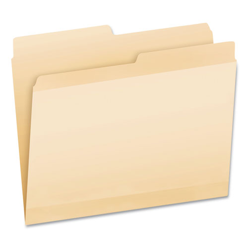 Poly Reinforced File Folder, 1-5-cut Tabs, Letter Size, Manila, 24-pack