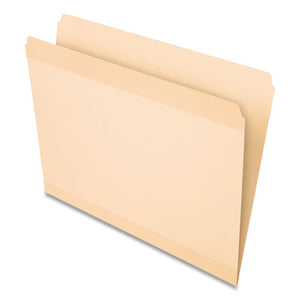 Poly Reinforced File Folder, Straight Tab, Letter Size, Manila, 24-pack