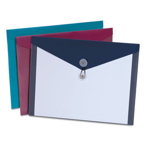 ESPFX90016 - Poly Booklet Envelope, Side Opening, 12 1-2 X 9 1-4, 3 Colors, 4-pack