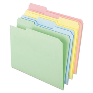 ESPFXC2113PASR - Pastel Color File Folders, 1-3 Cut Top Tab, Letter, Assorted, 100-box