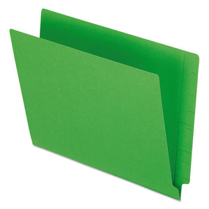 ESPFXH110DGR - Reinforced End Tab Folders, Two Ply Tab, Letter, Green, 100-box